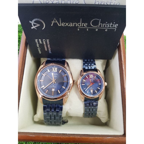 alexandre christie 8501md couple biru rosegold