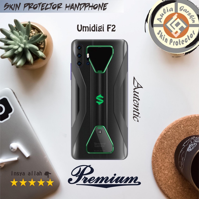 COD Umidigi F2 Motif Shark Black Garskin Stiker Variasi