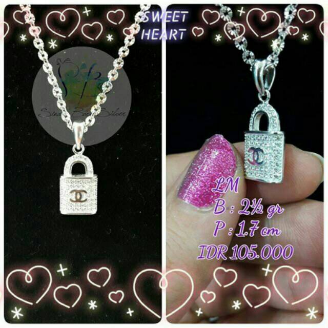 SinarBaru Kalung Liontin Silver925 perhiasan kalung perak