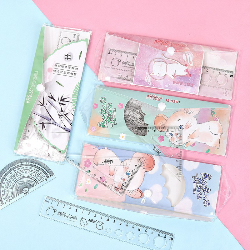 

Penggaris Set 4 in 1 Ruler Stationery Lucu