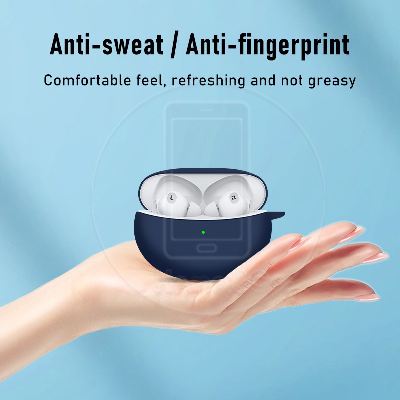 Soft Case Silikon TWS Oppo Enco Air 2 Pro + Carabiner