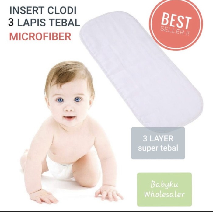 TokoPapin Insert Clodi Insert Dalaman Popok Kain Full Microfiber Halus Lembut Anak Bayi