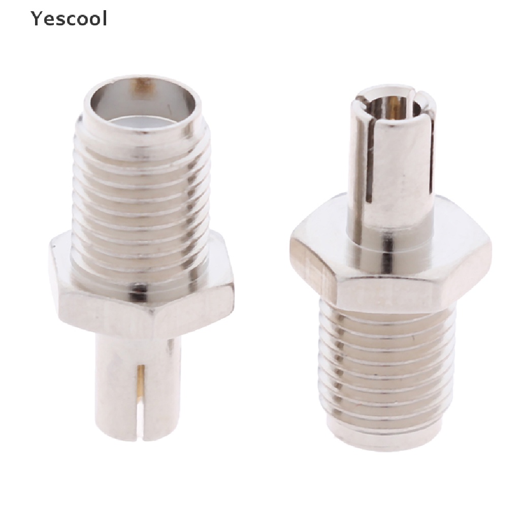 Yescool 2pcs Adapter Konektor Jack SMA Female Ke TS9 Male RF Coaxial