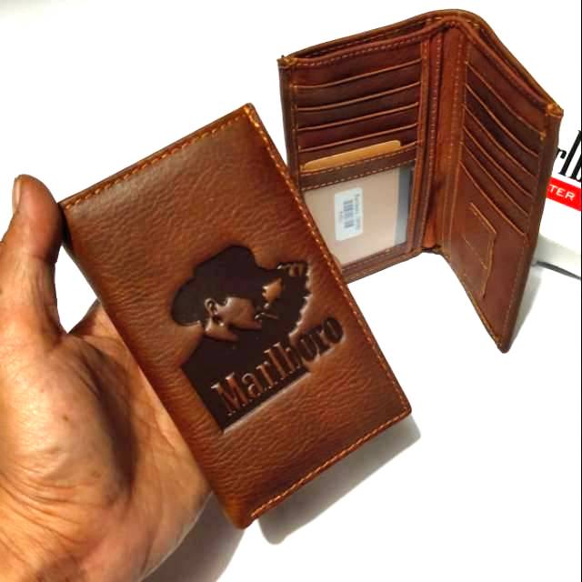 Dompet lipat kulit asli impor marlboro 3/4 tanggung  premium