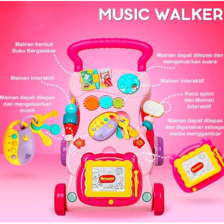 mainan bayi dorong baby push walker untuk bayi belajar jalan - 9600 Biru