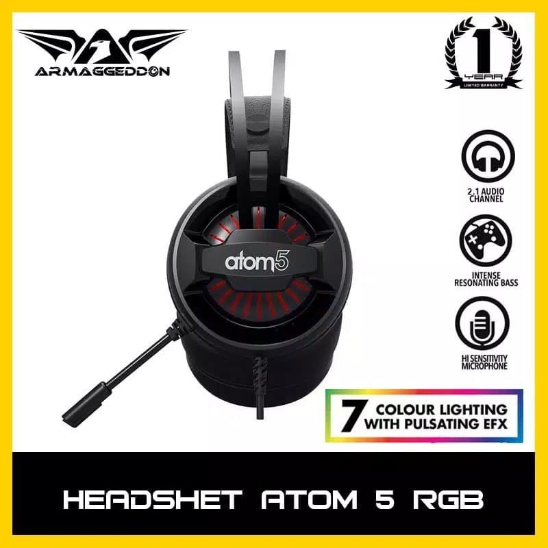 Armaggeddon 2.1 Headset Gaming Atom 5 [ 7 Colour Lightning ]