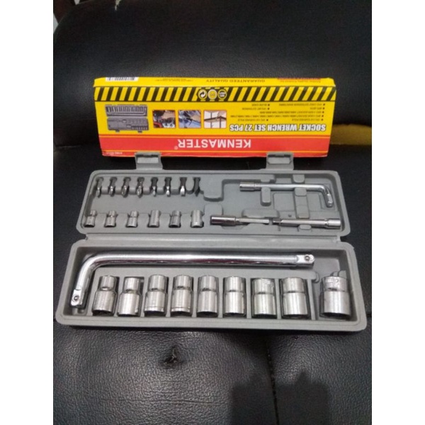 Kenmaster Kunci Sok 27 Pcs - Kunci Sok Socket Kunci Set Motor