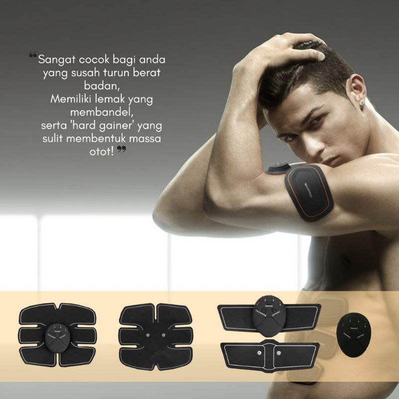 Alat Bantu sixpack Stimulator Terapi EMS Otot Six Pack ABS Fitness Gym Abs EMS TRIPLEDI Muscle Exercise Massage Olahraga Pembakar Lemak Otot Perut Bodyfit Training Gear Alat Olahraga membantu sixpack  untuk pria wanita membentuk perut sixpak