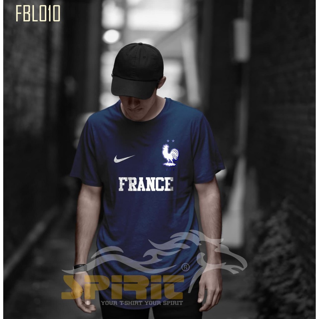 Baju Kaos Bola FRANCE Original Cotton Combed 24s Distro Jerman sport
