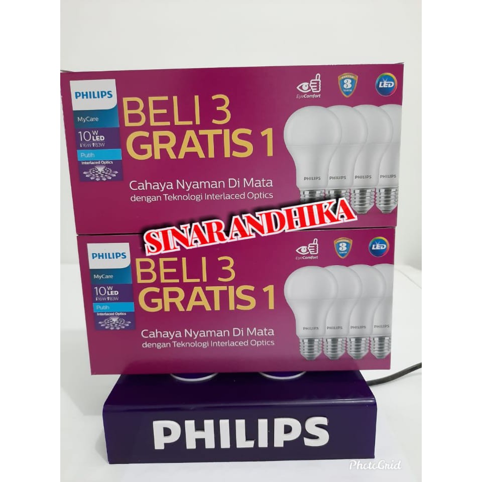 LAMPU PHILIPS LED 10 WATT PACK