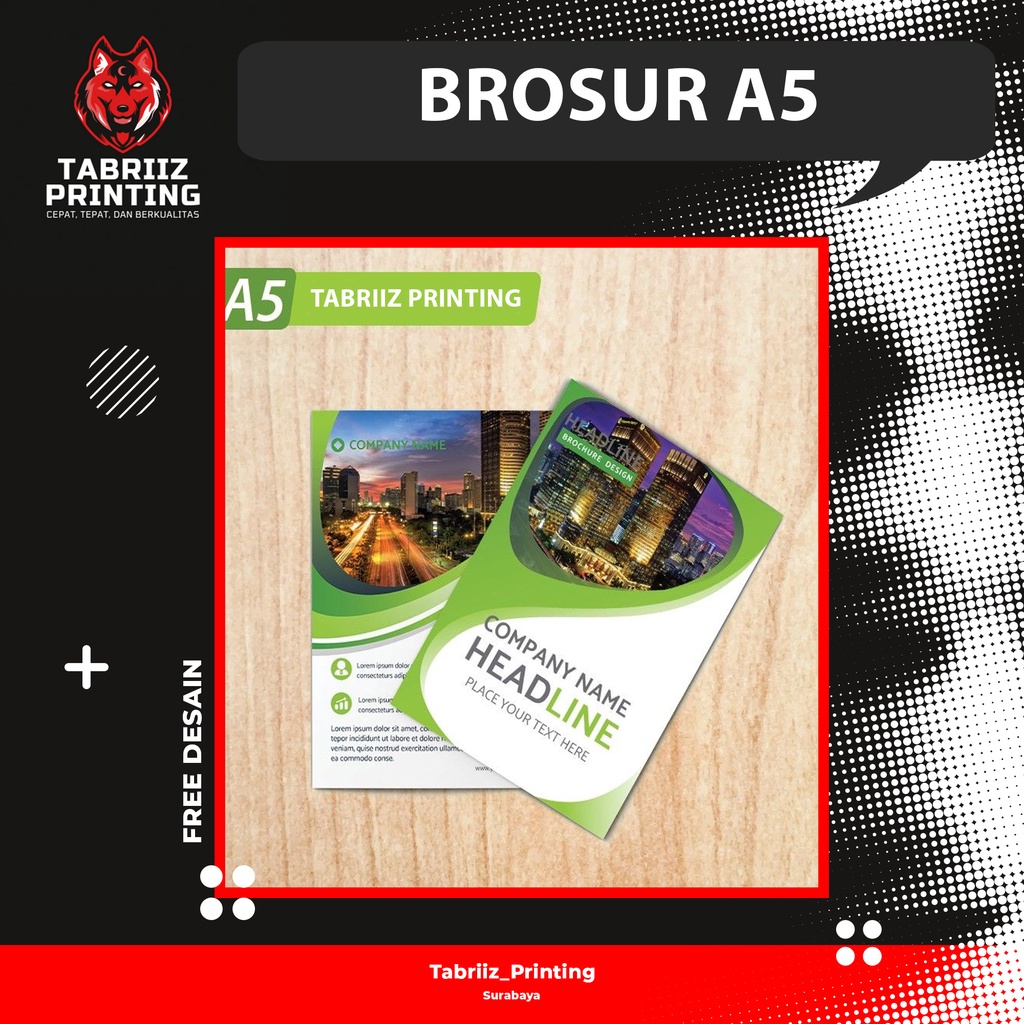 

[TABRIIZ PRINTING] Cetak Brosur/Leaflet/Selebaran Ukuran A5 Murah Surabaya