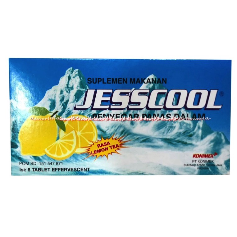 Jesscool Penyegar Panas Dalam 6tablet Rasa Lemon Tea Jess Cool Sariawan Bibir Pecah Pecah Sakit Tenggorokan Jescool Jes Cool