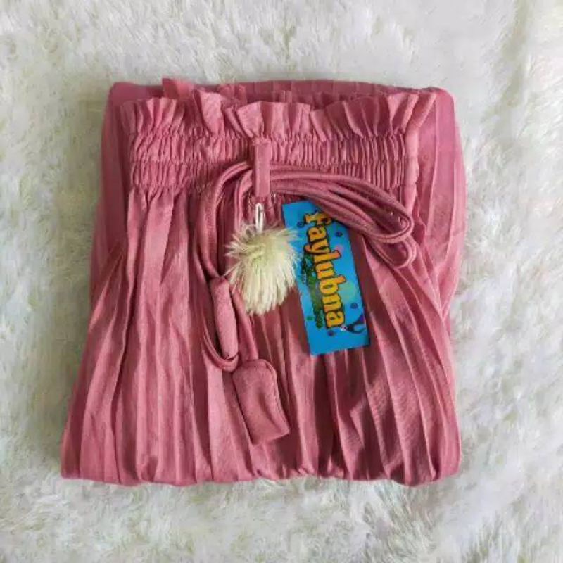 ROK PLISKET ANAK POMPOM HYGET | PLEATED LONG PLISKET USIA -2 -- 10  TAHUN