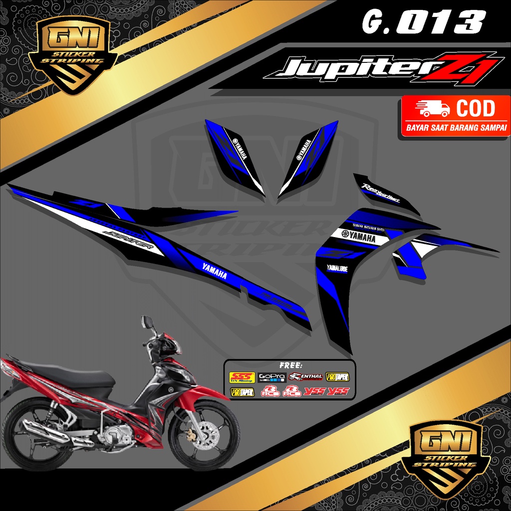 (BISA COD) Sticker Striping Semifull Yamaha Jupiter Z1 Sticker Lis Variasi Desain Grafis Minimalis E