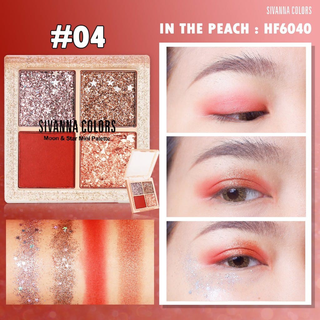 Eyeshadow Sivanna Colors Moon Star Mini Palette (3g X 4) HF6040