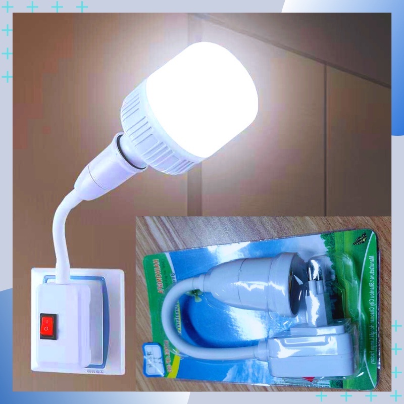 Fitting Fiting Holder Lampu Saklar Colokan Dinding On Off Soket Bohlam Led