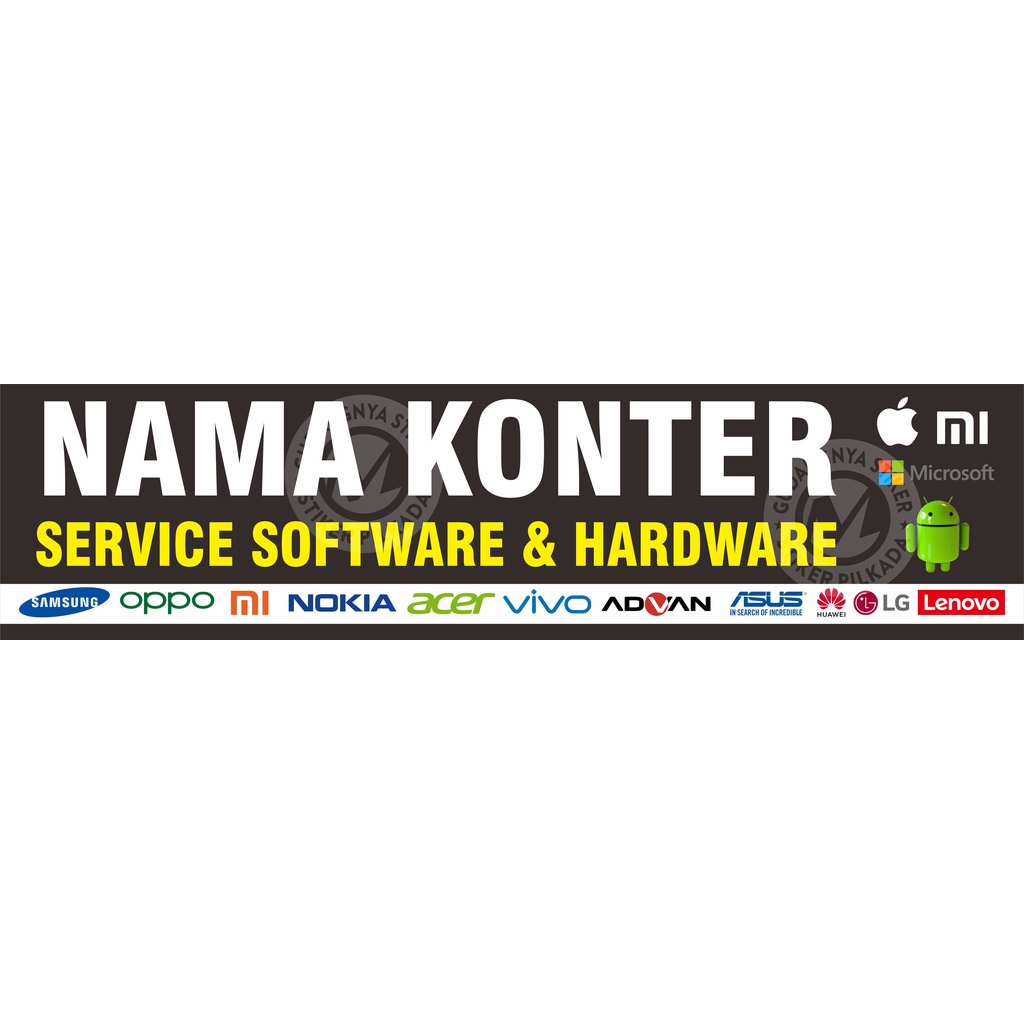 STIKER VINYL NEON BOX SERVIS HP & KOMPUTER