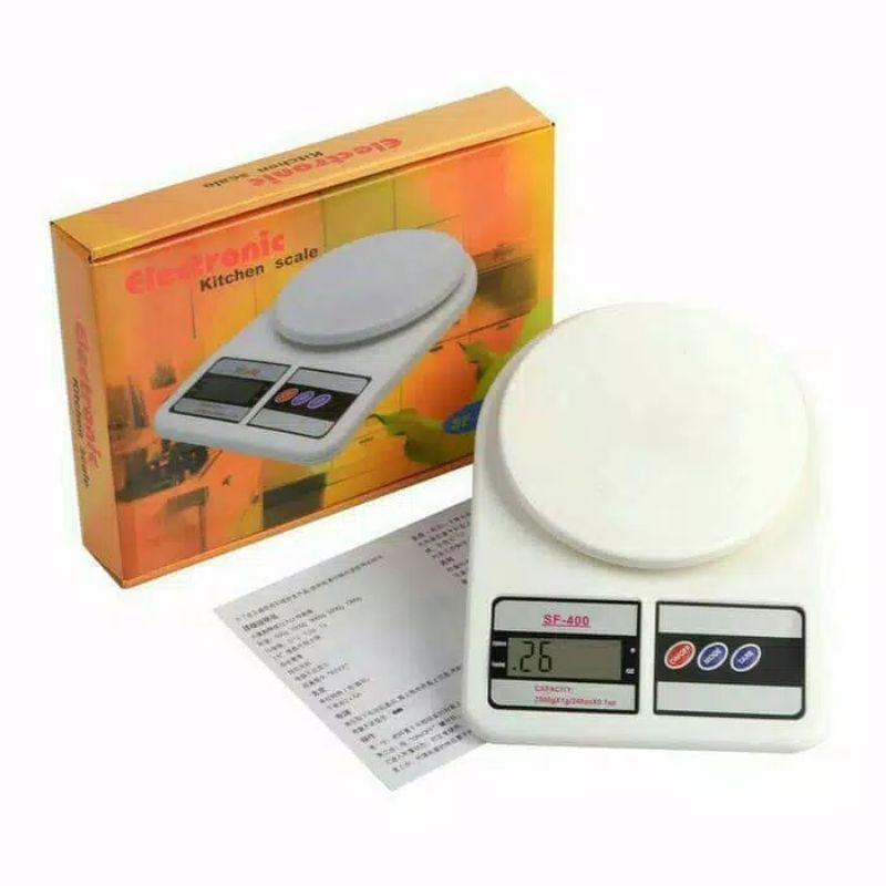 Timbangan Dapur , Timbangan Mini Digital Datar Maks 5 KG Electronic Portable Scale SF400 Speeds