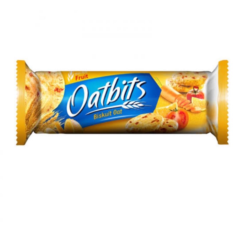 

oatbits biscuit 110gr raisin choco banana strawberry dan vita fruit