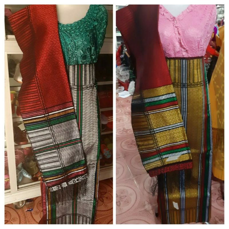 SONGKET ICCOR MOROR MERAH GOLD DAN MERAH SILVER