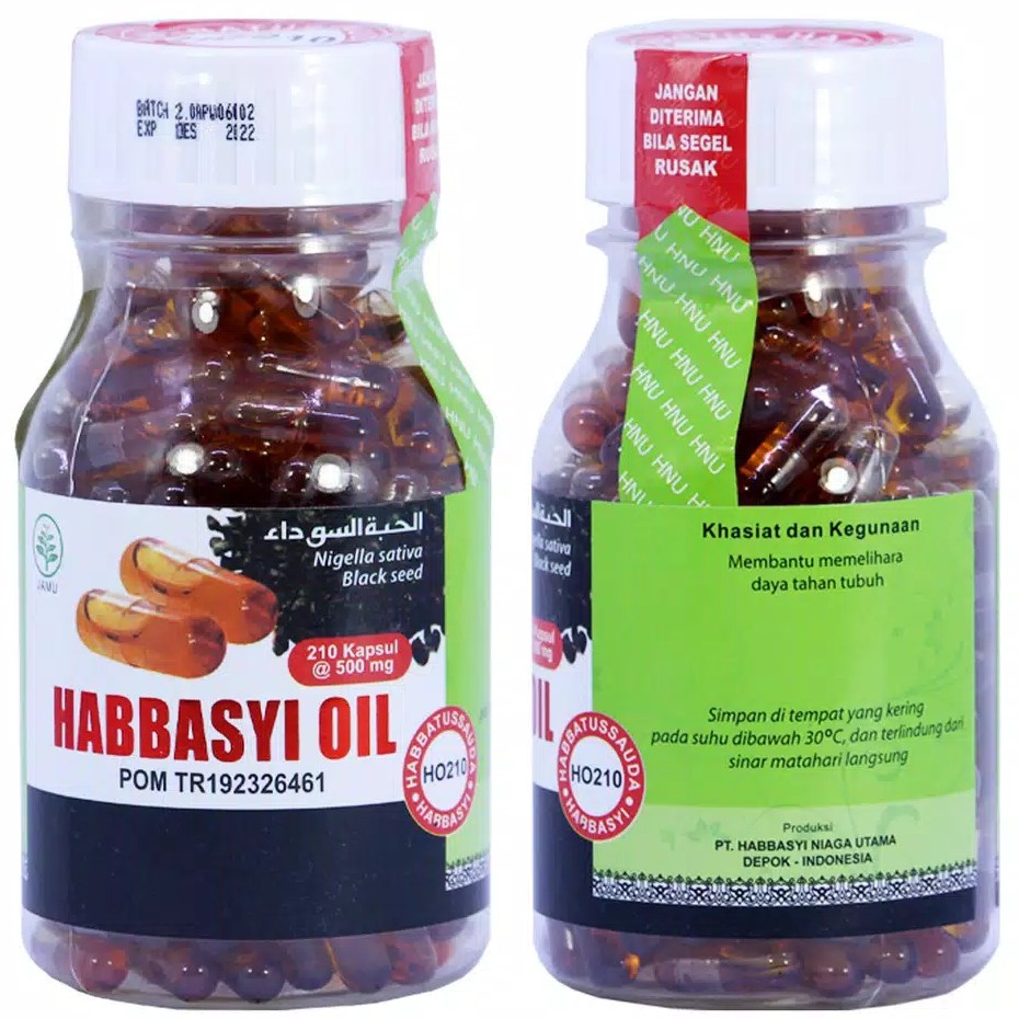 Habbasyi Oil Murni 210 Kapsul | Habbatussauda