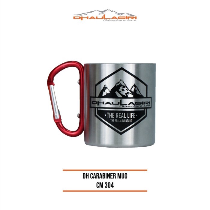 Gelas Carabiner Cup 220ML Mug Stainless Dhaulagiri Outdoor Camping