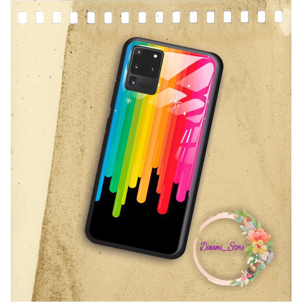 back case glass RAINBOW Vivo Y91 Y17 Y12 Y15 Y93 Y95 Y81 Y83 Y71 Y53 y20 Y30 Y50 V17 Y11 DST1168