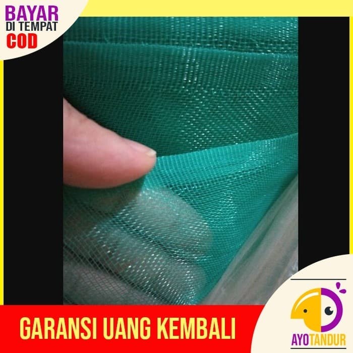 ayam-perawatan- waring jaring hijau lebar 2 meter bahan paranet bahan kandang bsf -perawatan-ayam.