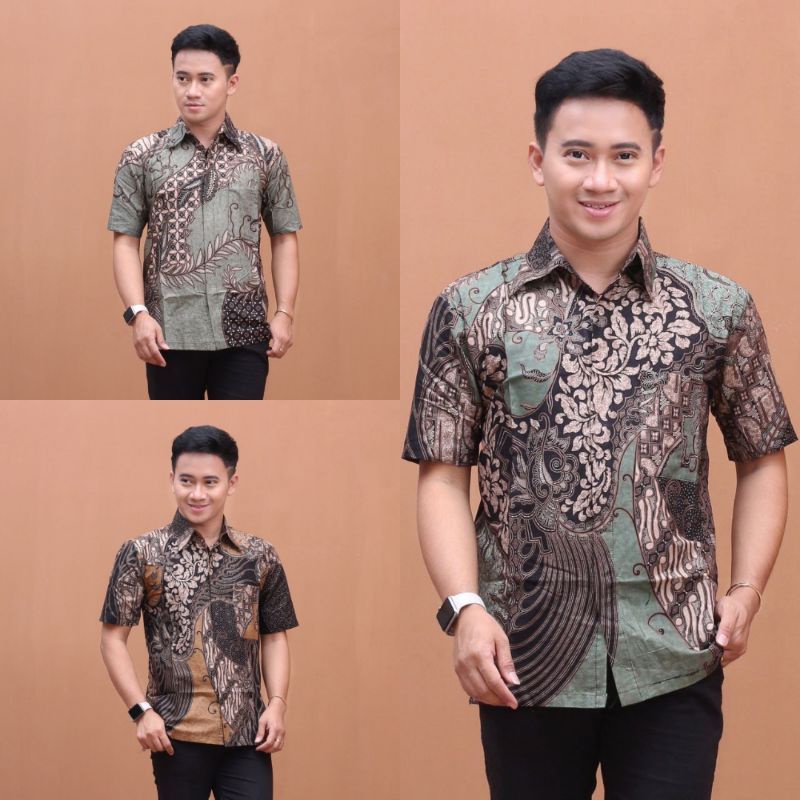 BSWART Batik HRBO26 KENONGO HEM BATIK PRIA BORDIR SOGAN M L XL XXL