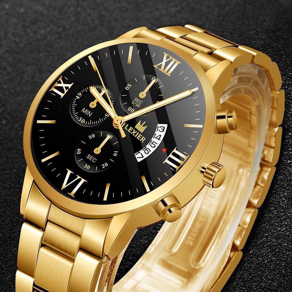 SANGCAKRA COD - Jam Tangan Pria Luxury Full Steel Sport Quartz Business Waterproof Casual Watch Stainless Steel Anti KaratKaca Tebal Tahan Gores Bercahaya Fitur Tanggal Aktif Angka Romawi Gaya Keren Trendy Kekinian Simple Elegan Mewah Berkualitas - J88