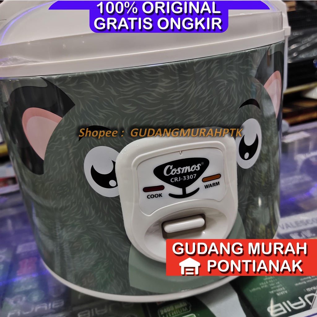 Rice Cooker Cosmos CRJ-3307 Magicom motif Koala Penanak Nasi Fabelia