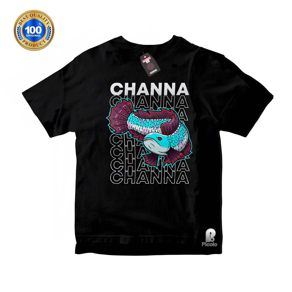 KAOS ANAK MOTIF IKAN CHANA Bahan Cottun