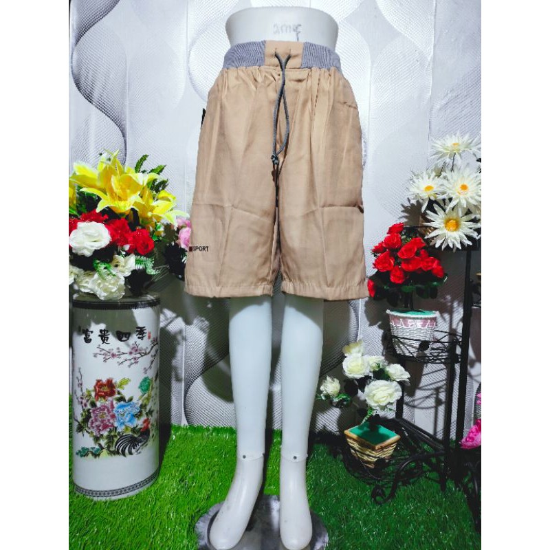 Celana Pendek Pria Chino Tuwil Pinggang Karet Rip No 28 sampai 30 (Size L)
