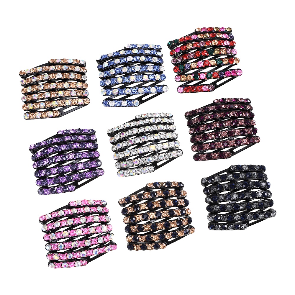 Korean Folding Rhinestone Headband Fashion Diamond Portable Face Washing Hairband Women Hair Accessories