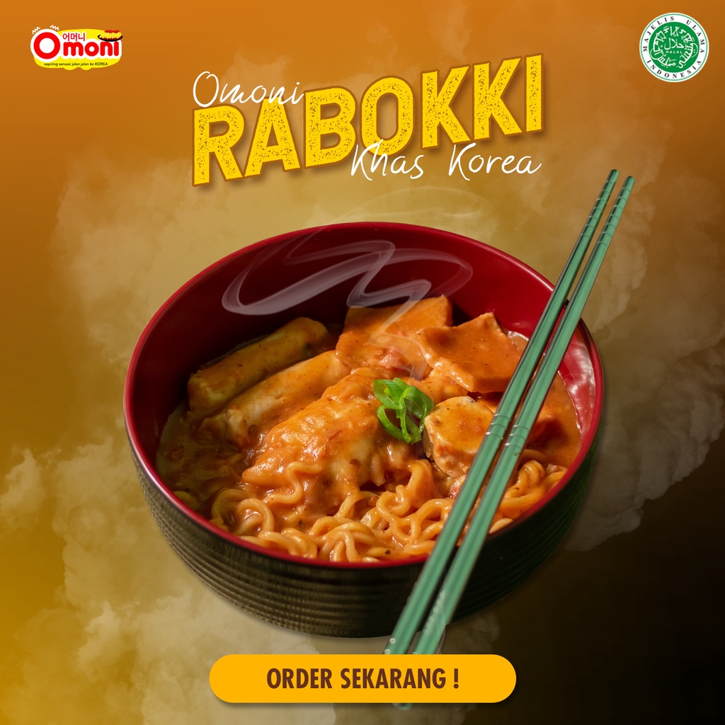 RABOKKI Makanan Jajanan Korea Viral Halal BPOM Merek Omoni Korean Halal Food