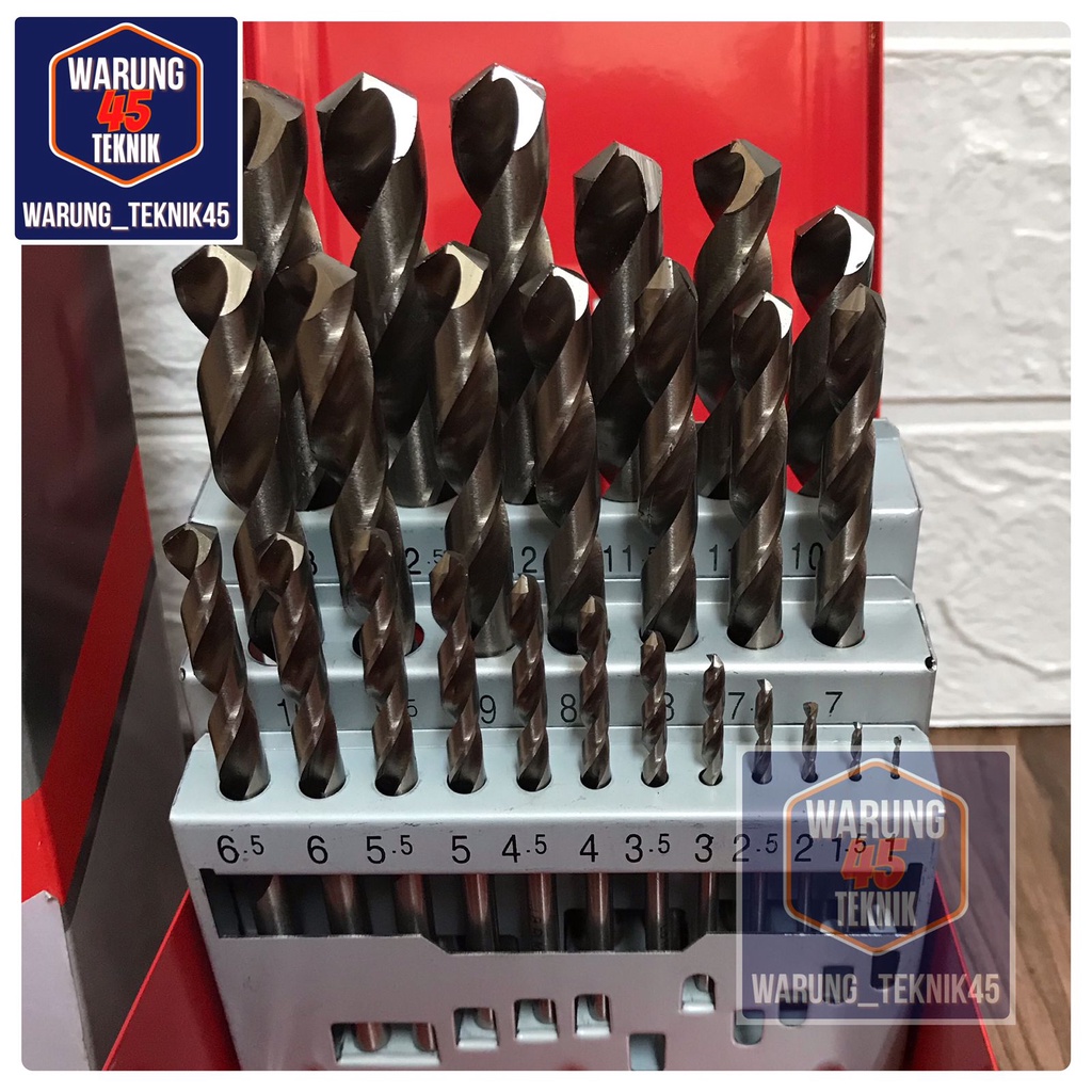 RUKO GERMAN MATA BOR DRILL BIT HSS SET 1,0 - 13mm x 0,5mm RUKO BUKAN NACHI