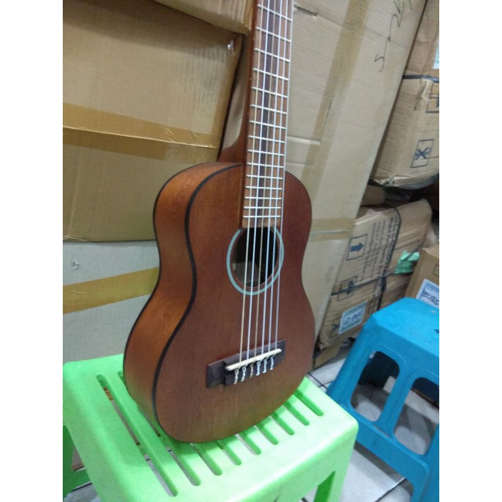 Gitarlele merk Cowboy Original Tipe Gk-6 NS Brown Senar Nylon Senar 6 Gitar lele Jakarta Murah