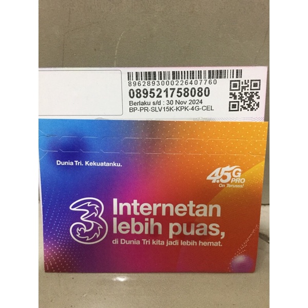 Kartu Perdana Nomor Cantik Tri ABAB