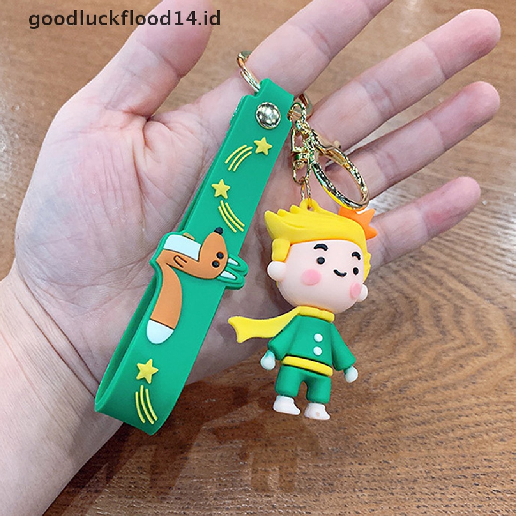 [OOID] Cartoon The Little Prince 3D Figure Keychain Animal Fox Lanyard Key Rings Bag Do ID