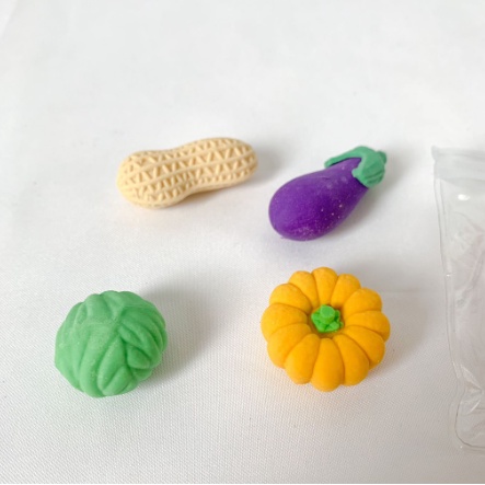 

PENGHAPUS SAYUR POUCH SET 4 PCS UNIK LUCU ERASER HAPUSAN READY STOCK WARNA WARNI