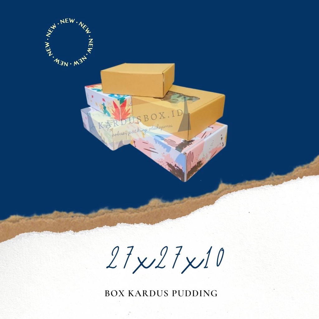 

BOX PACKAGING/GIFT BOX/BOX CAKE/BOX PUDDING/27X27X10/KARTON