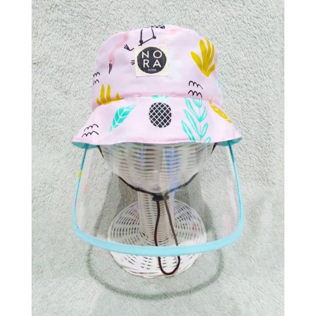 NORA REVERSIBLE BUCKET HAT FACE SHIELD ANAK & BAYI-1