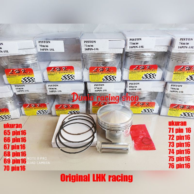 Piston LHK 64 65 66 67 68 69 70 71 72 73 74 75 76 pin 16 Original LHK Thailand 1set seher Ring seher