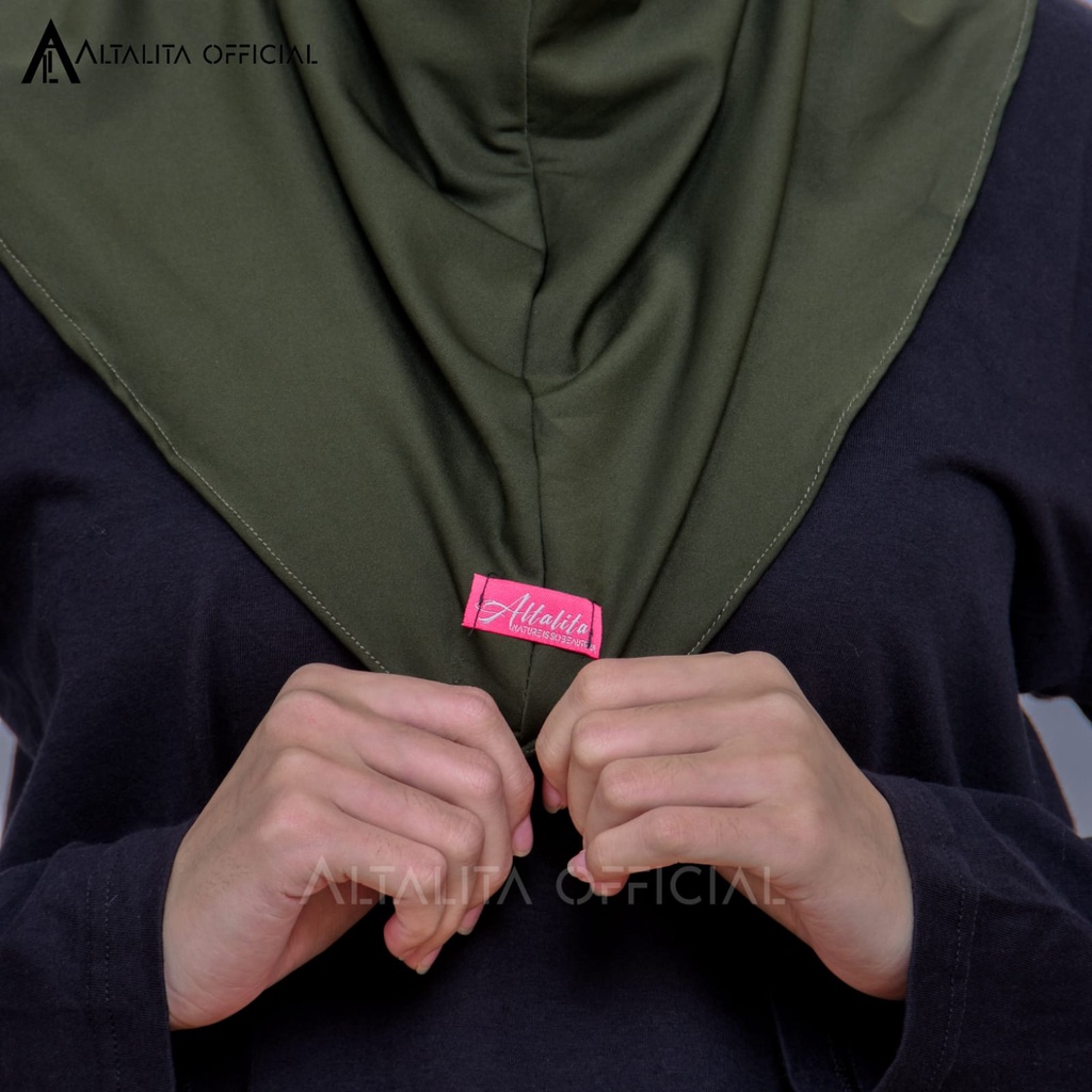 Altalita - Hijab Sporty Instant pet Bahan Jersey Spandek Polos Premium Cocok Untuk Sekolah Olahraga dan Sehari-Hari