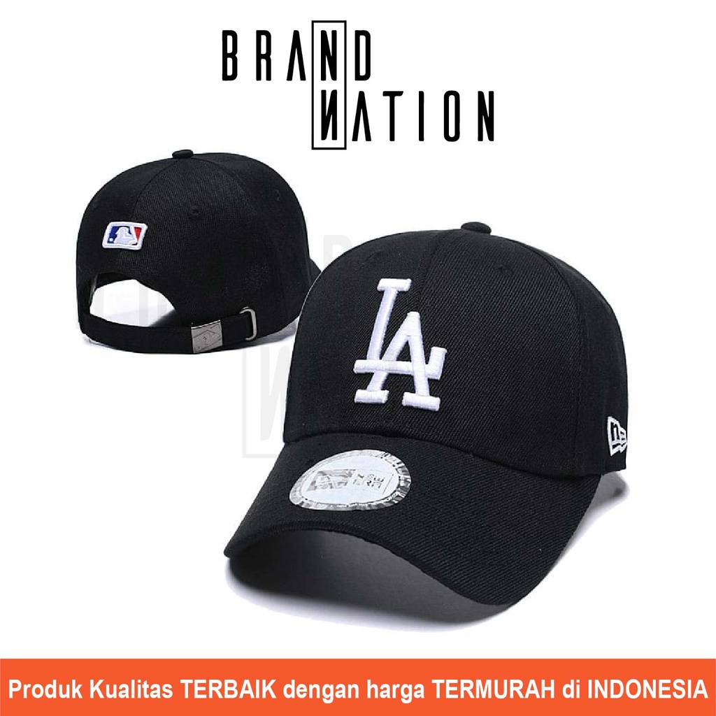 Topi Baseball LA Los Angeles BLACK WHITE 9FORTY Major League Baseball Cap