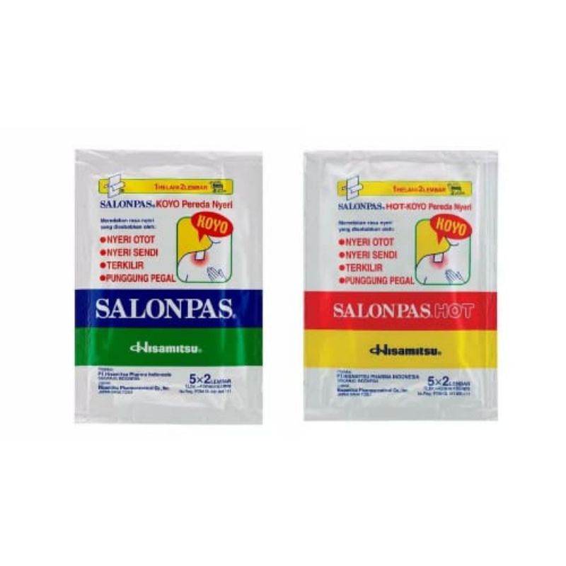 Morinz Salonpas Hijau Koyo Super / Merah Koyo HOT &amp; Hotin Koyo &amp; Hansaplast Koyo Hangat / Panas - 1 Helai