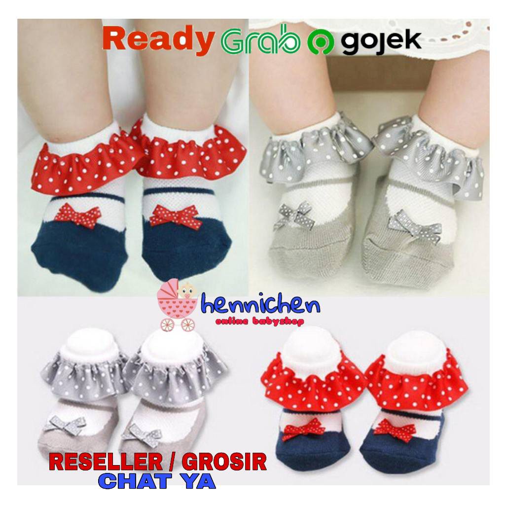 KAOS KAKI RUMBAI CRIB CUTE FASHION BAHAN KATUN