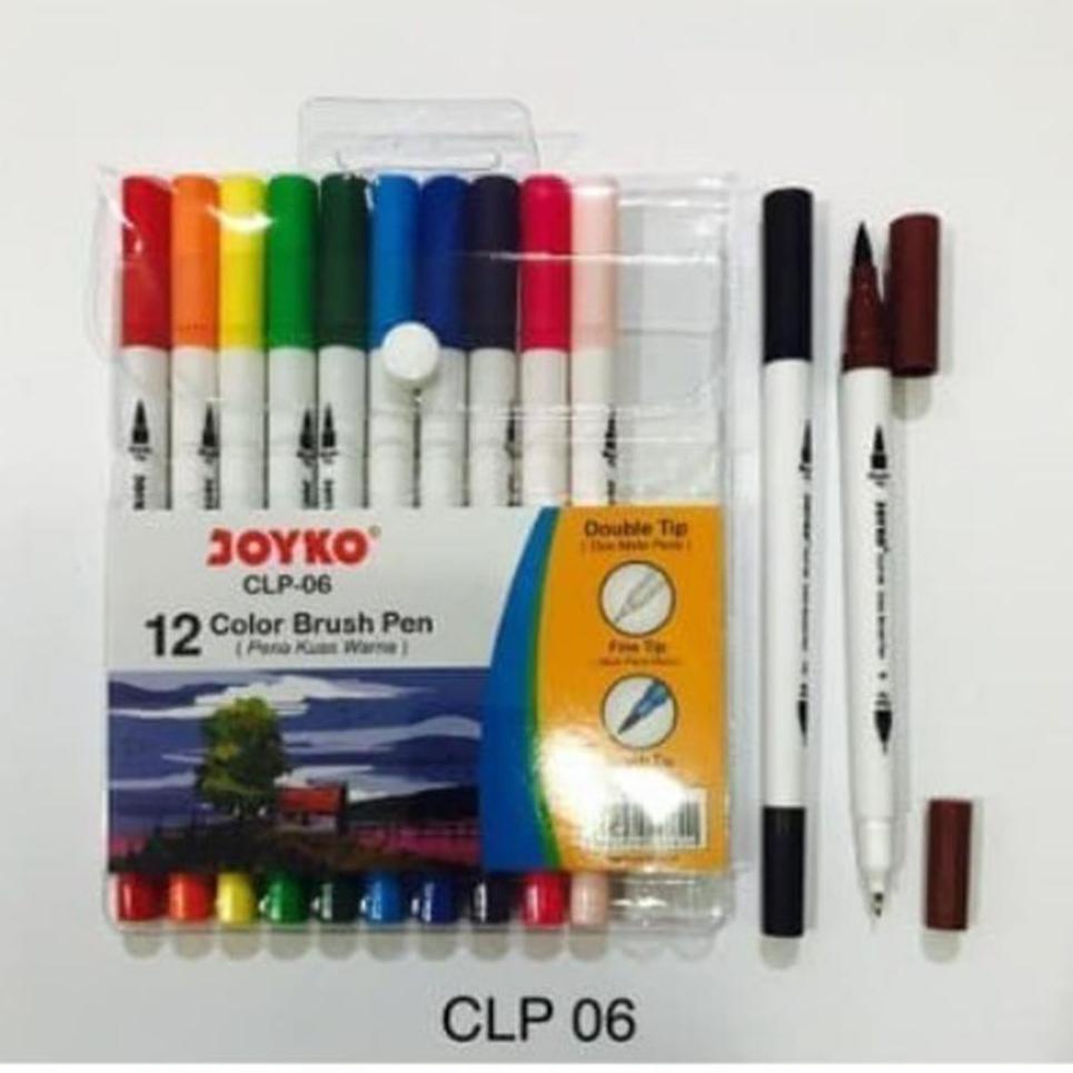 

(O9R7) Joyko Color Brush Pen double tip Set (12-warna) CLP-06 //Terhitz