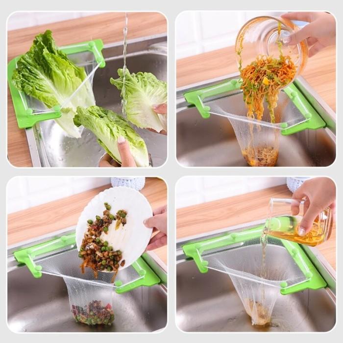 Saringan Bak Cuci Piring Triangle Sink Drainage Rack Basket
