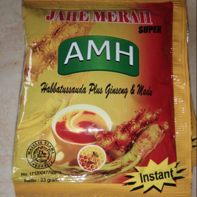 

Jahe Merah Super AMH kemasan sachet (harga per sachet)